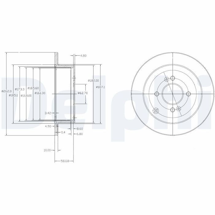 Kpl. Scheibenbremsen hinten L/R passt zu: HYUNDAI ACCENT III, ACCENT IV, GETZ...