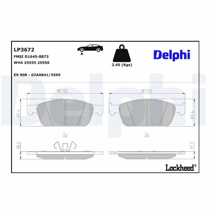 Bremsbelagsatz vorne , passt zu: FORD FOCUS III, KUGA II, TOURNEO CONNECT V40...