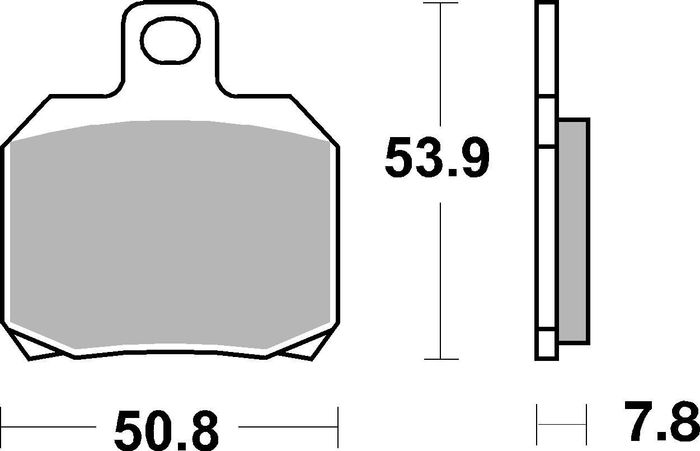 Bremsbeläge hinten/vorne, anwendung: motorroller, material: sintern-XS, 53,2x...