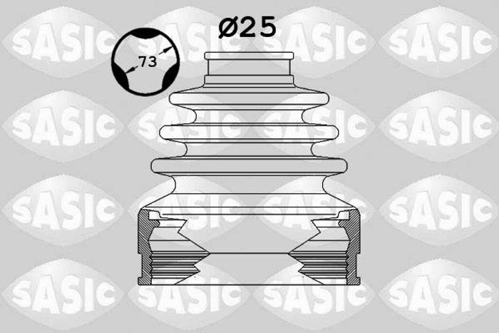 Gelenkabdeckung vorne/innen (fi: 25/73) passt zu: HONDA CIVIC IX, CIVIC VIII;...