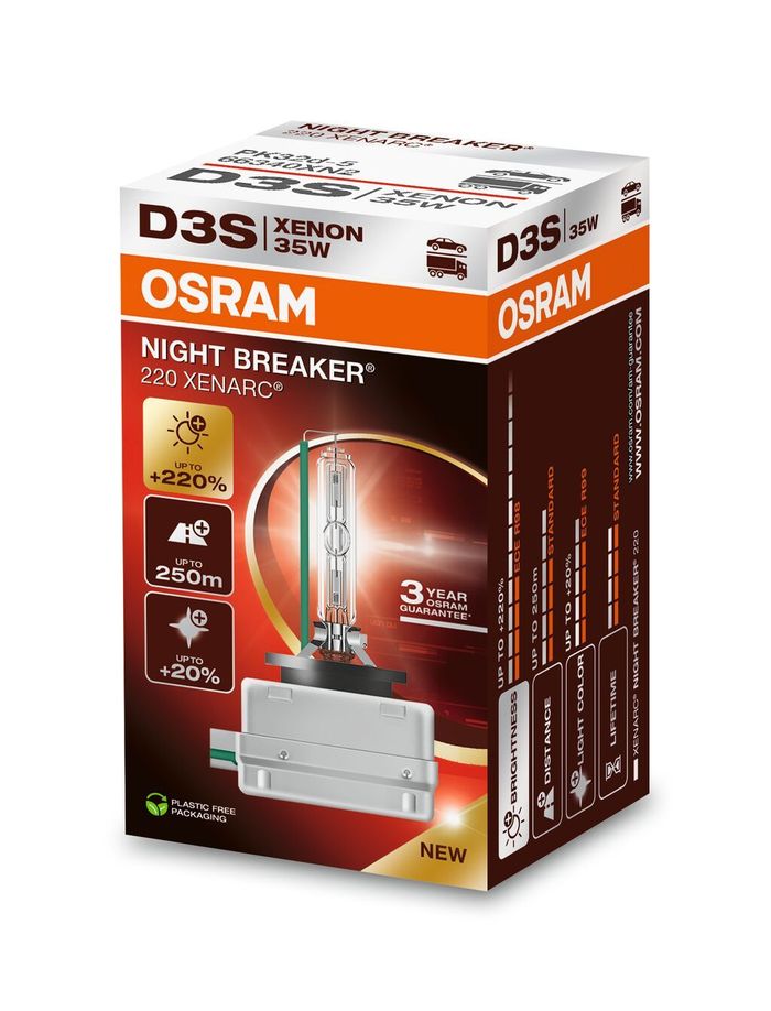 Glühbirne (Karton 1Stück) D3S 42V 35W PK32D-5 XENARC NIGHT BREAKER 220, weiß...