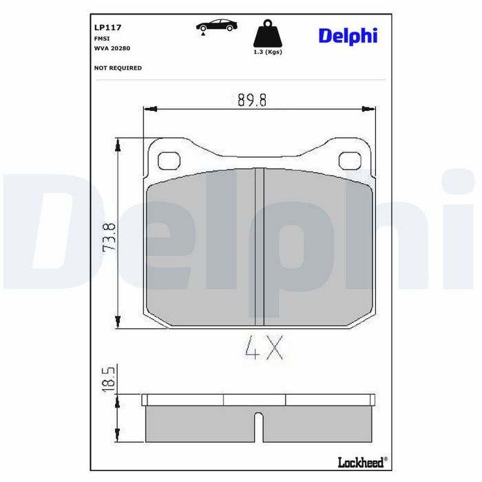 Bremsbelagsatz vorne , passt zu: MERCEDES S (C126); VW LT 28-35 I, LT 40-55 I...