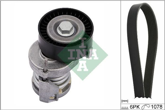 Satz der Rippenriemen (mit Rollen) passt zu: AUDI A2; SEAT CORDOBA, IBIZA III...