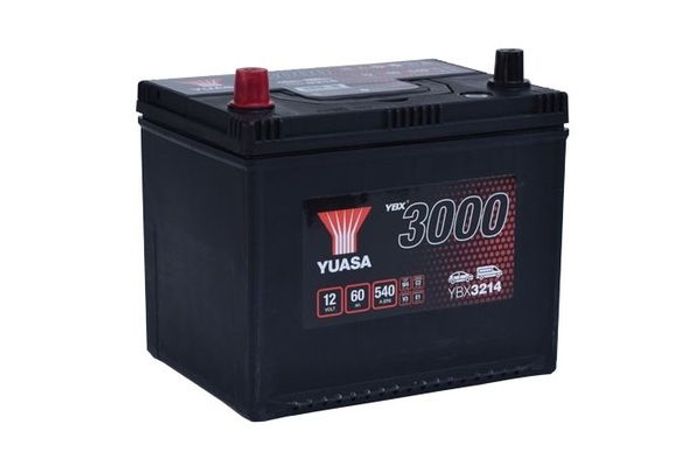 Batterie YUASA 12V 60Ah/540A (EN) YBX3000 SMF (L+ standardpol) 230x174x205 B0...