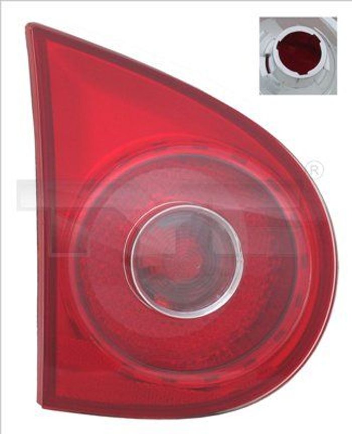Lampe hinten L (Innenteil, blinkerfarbe rot, glasfarbe rot) passt zu: VW GOLF...