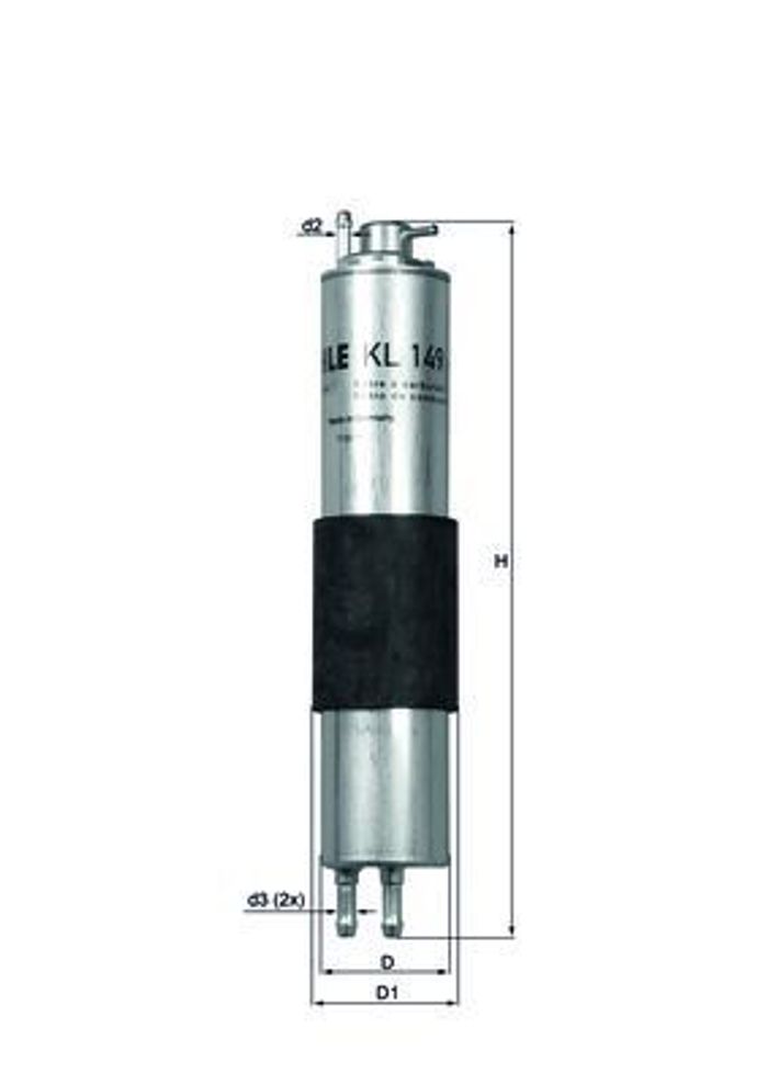 Kraftstofffilter passt zu: BMW 3 (E36), 3 (E46), Z3 (E36) 1.6-3.0D 09.93-12.07