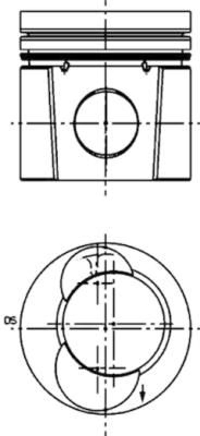 Kolben (durchmesser 108mm, STD) passt zu: MASSEY FERGUSON 292, 3670, 3680, 36...