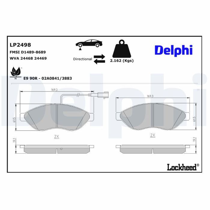 Bremsbelagsatz vorne , passt zu: CITROEN JUMPER III; FIAT DUCATO; OPEL MOVANO...