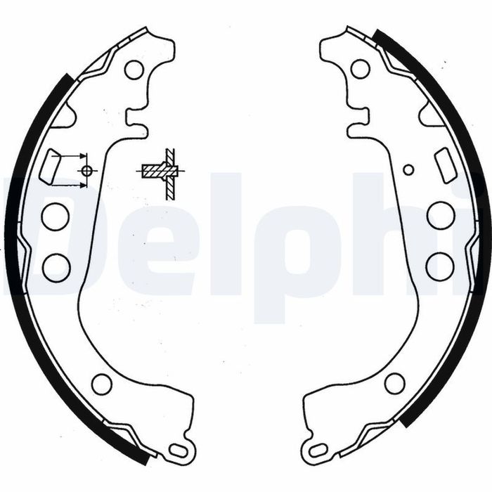 Bremsbacke passt zu: SUBARU JUSTY IV; TOYOTA ALLION I, BB I, CELICA, COROLLA,...