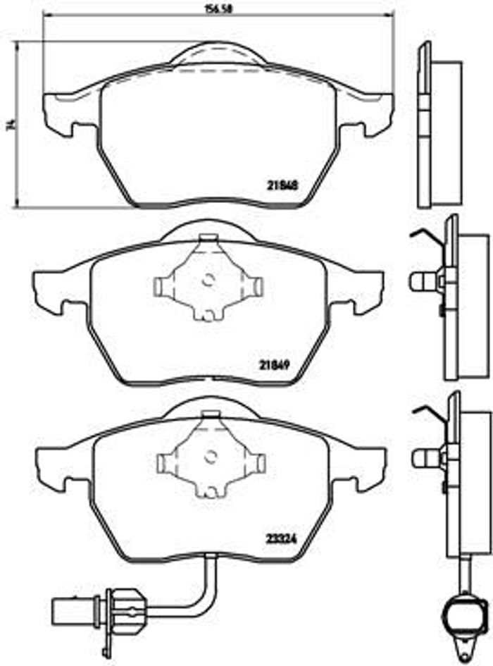 Bremsbelagsatz vorne , passt zu: FORD GALAXY I, GALAXY MK I; SEAT ALHAMBRA; V...