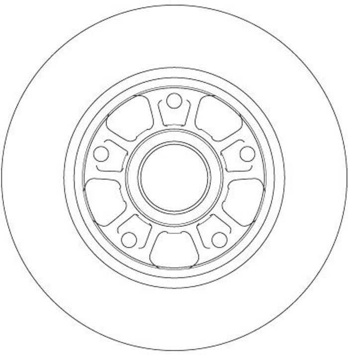 Bremsscheibe hinten L/R (ohne den ABS-Impulsgeberring) passt zu: RENAULT FLUE...