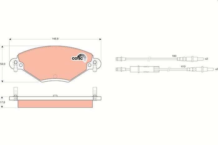Bremsbelagsatz vorne , passt zu: CITROEN C5 I, C5 II 1.6D-2.0D 03.01-08.08