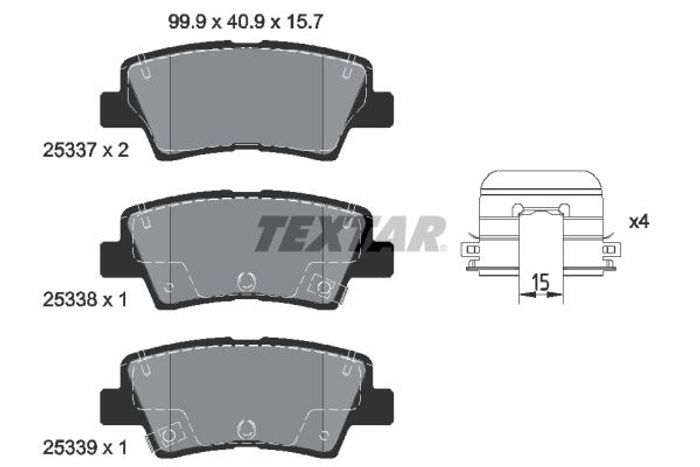 Bremsbelagsatz hinten , passt zu: HYUNDAI ACCENT IV, ELANTRA VI, I10 II, I10...