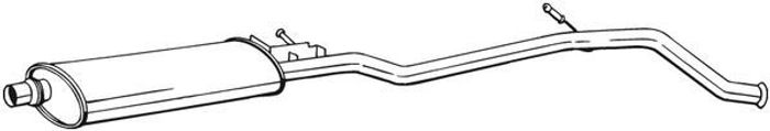 Schalldämpfer des Auspuffsystems Mitte passt zu: PEUGEOT 406 2.0 01.99-10.00