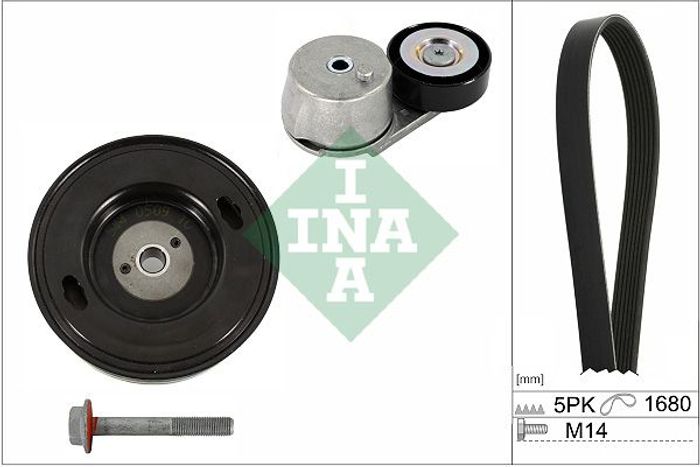 Satz der Rippenriemen (mit Rollen) passt zu: OPEL ASTRA K, CORSA E, INSIGNIA...