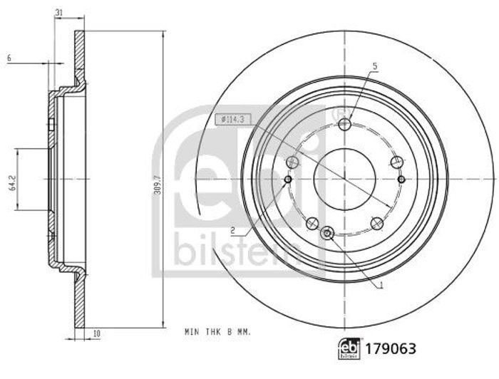 Bremsscheibe hinten L/R passt zu: HONDA CR-V V 1.5/2.0H 12.16