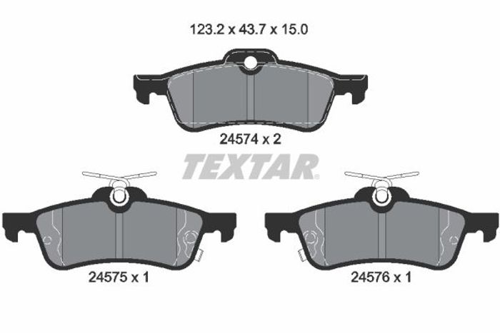 Bremsbelagsatz hinten , passt zu: DAIHATSU CHARADE VIII; TOYOTA YARIS 1.0-1.8...