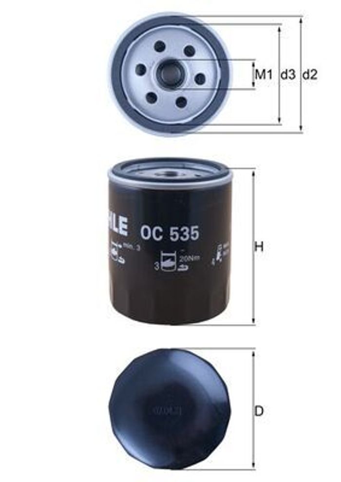 Ölfilter passt zu: FORD C-MAX, FOCUS C-MAX, FOCUS II, GALAXY II, MONDEO IV, S...