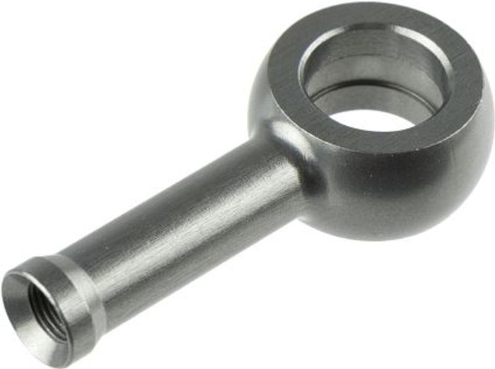 Bremsschlauchende, biegung: 0°, Titanfarben