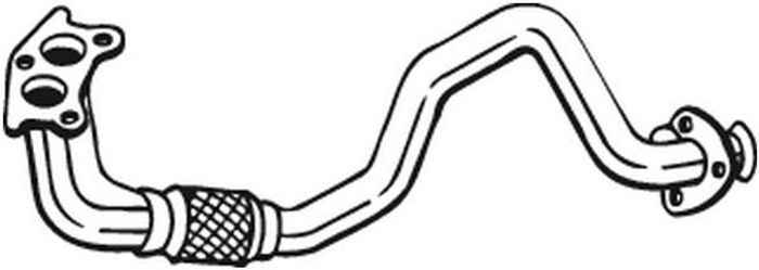 Auspuffrohr vorne (elastisch) passt zu: SKODA OCTAVIA I 1.6 09.96-09.04