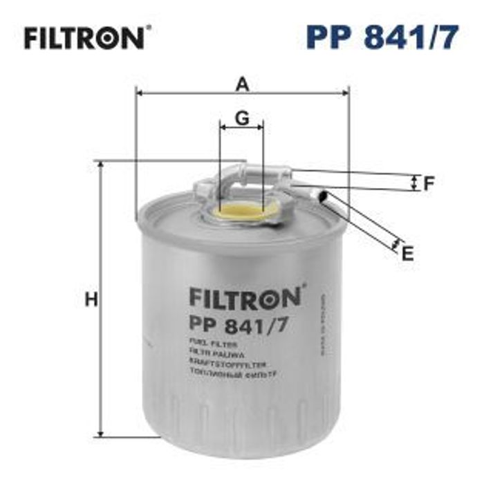 Kraftstofffilter passt zu: MERCEDES A (W169), B SPORTS TOURER (W245), C (CL20...