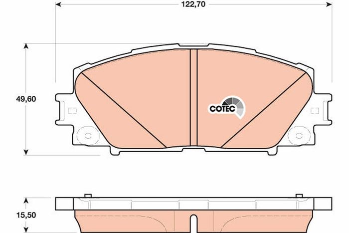 Bremsbelagsatz vorne , passt zu: LEXUS CT; TOYOTA COROLLA, PRIUS, PRIUS PHV,...