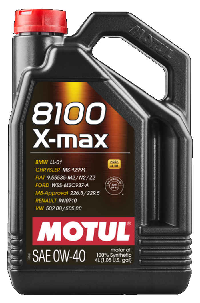 Motoröl 8100 (4L) 0W40 ;API SN; ACEA A3; B4; BMW LL-01; CHRYSLER MS-12991; FI...