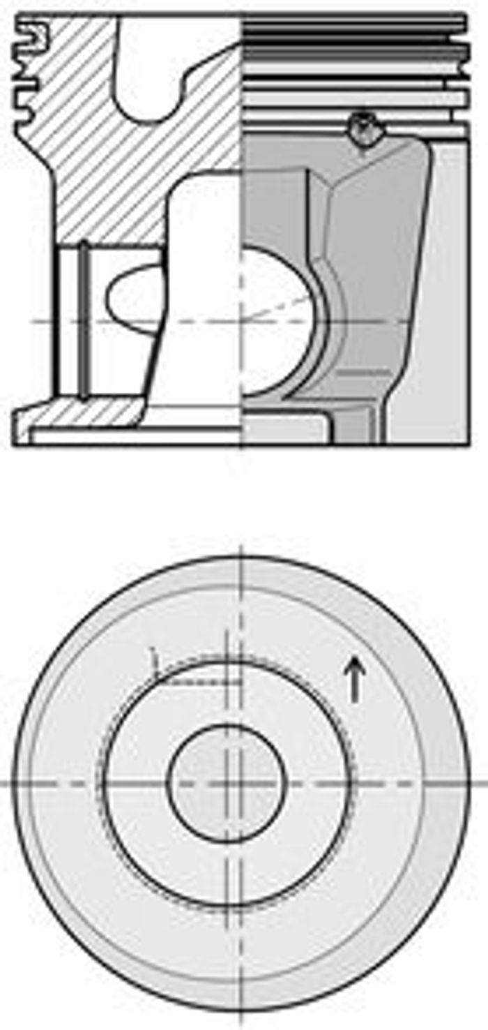 Kolben (durchmesser 106,5mm, STD) 4045TF280; 4045TF290 passt zu: JOHN DEERE 3...