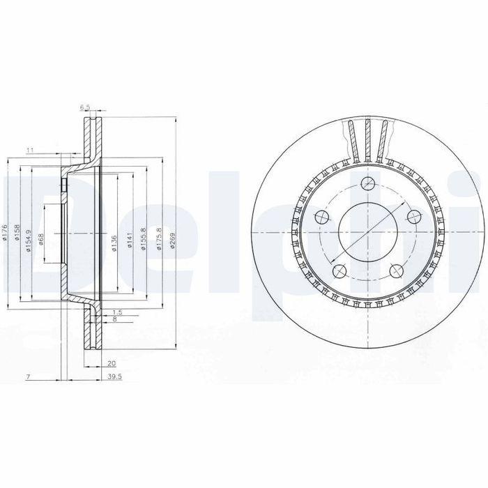 Kpl. Scheibenbremsen hinten L/R passt zu: AUDI 100 C3, 200 C3, A6 C4, A8 D2 1...