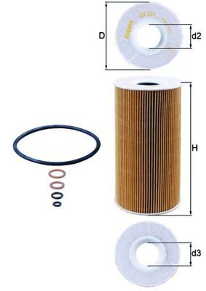 Ölfilter passt zu: BMW 3 (E36), 5 (E34), 5 (E39), 7 (E38); LAND ROVER RANGE R...
