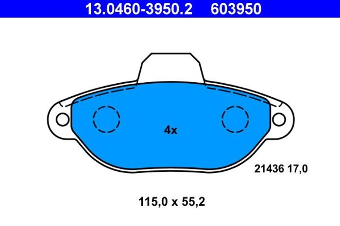 Bremsbelagsatz vorne , passt zu: FIAT PANDA, PUNTO, SEICENTO / 600; FORD KA;...