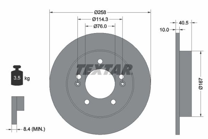Bremsscheibe hinten L/R passt zu: HYUNDAI IX20; KIA VENGA 1.4-1.6LPG 02.10