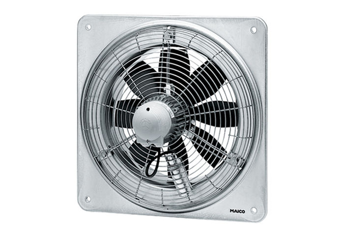 Axial-Wandventilator EZQ 25/4 E quadrat. Wandplatte, Wechselstrom, DN250 von Maico - 0083.0486