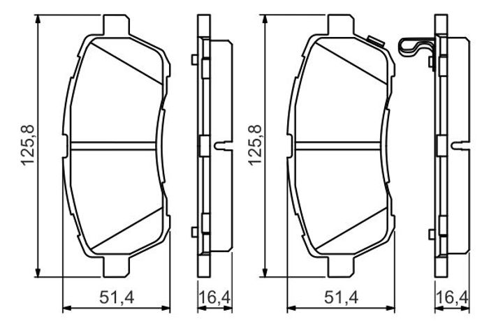 Bremsbelagsatz, Scheibenbremse