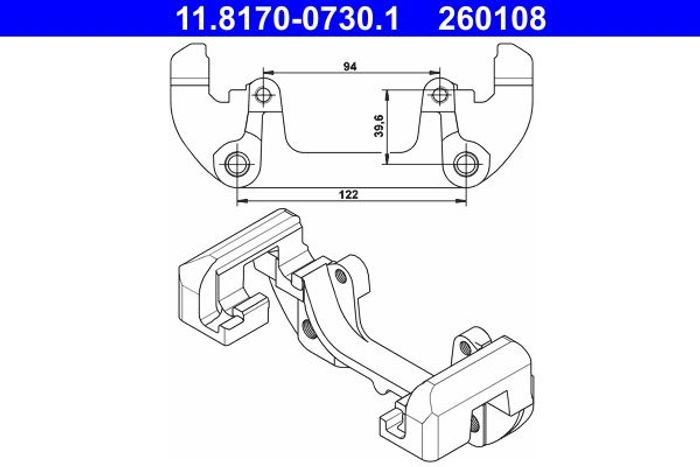 Halter, Bremssattel