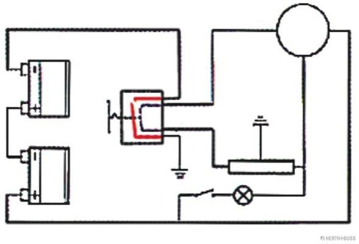 Hauptschalter, Batterie