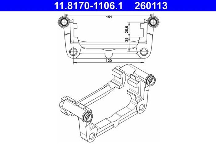Halter, Bremssattel
