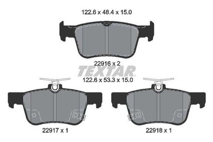 Bremsbelagsatz, Scheibenbremse