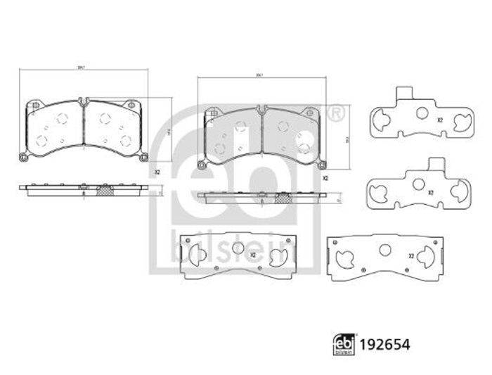 Bremsbelagsatz, Scheibenbremse