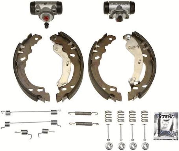 Bremstrommelsatz (Schuh, Zylinder, Federn) passt zu: FIAT PANDA 1.1-1.3D 09.03