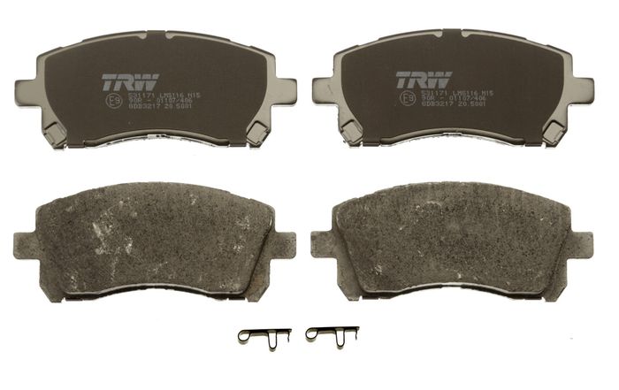 Bremsbelagsatz vorne (mit Extras), passt zu: SUBARU FORESTER, IMPREZA, LEGACY...