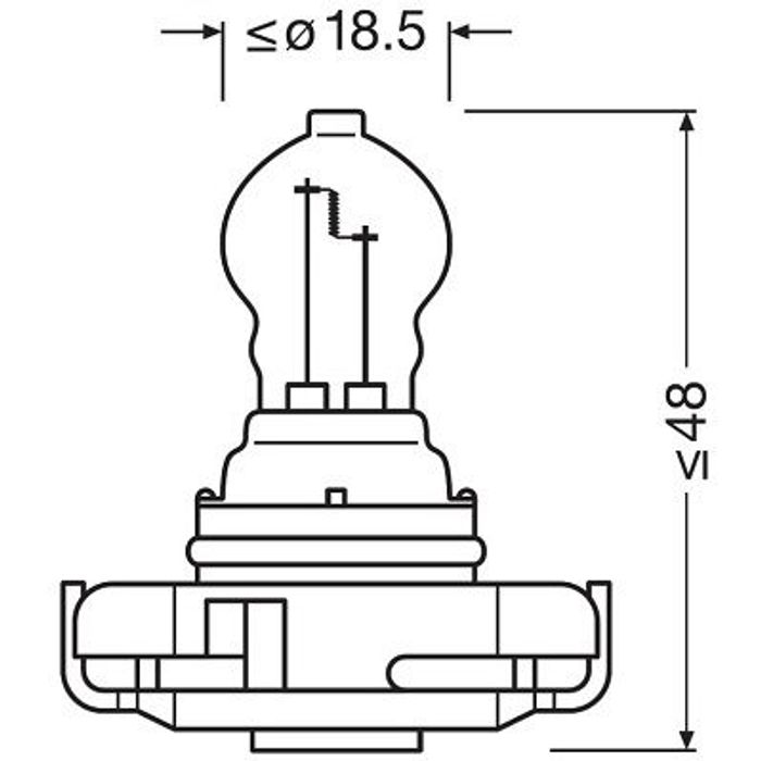 Glühbirne (Karton 1Stück) PS19W 12V 19W PG20/1 Original, weiß