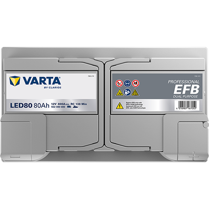 Batterie VARTA 12V 80Ah (EN) PROFESSIONAL DUAL PURPOSE EFB P+ Standardpol 315...