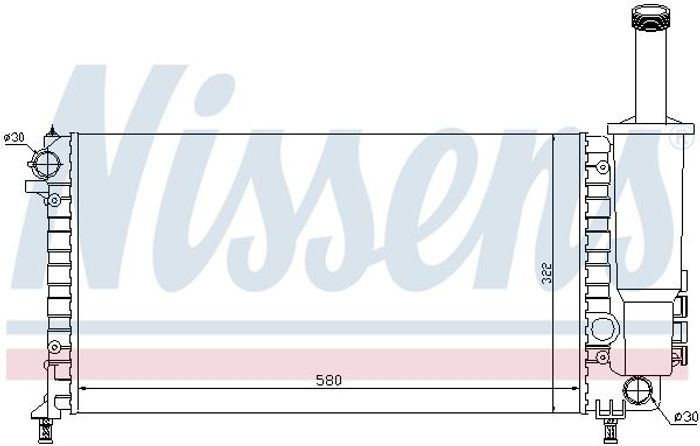 Kühler Motor (mit mechanischer getriebe) passt zu: FIAT PUNTO 1.2/1.2ALK/1.2C...
