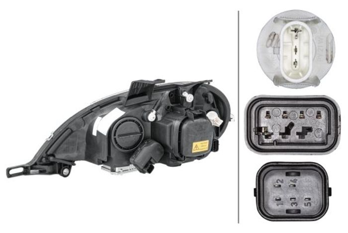 Scheinwerfer R (D2S/H7/PY21W/W5W, elektrisch, mit motor, glühbirne, blinkerfa...