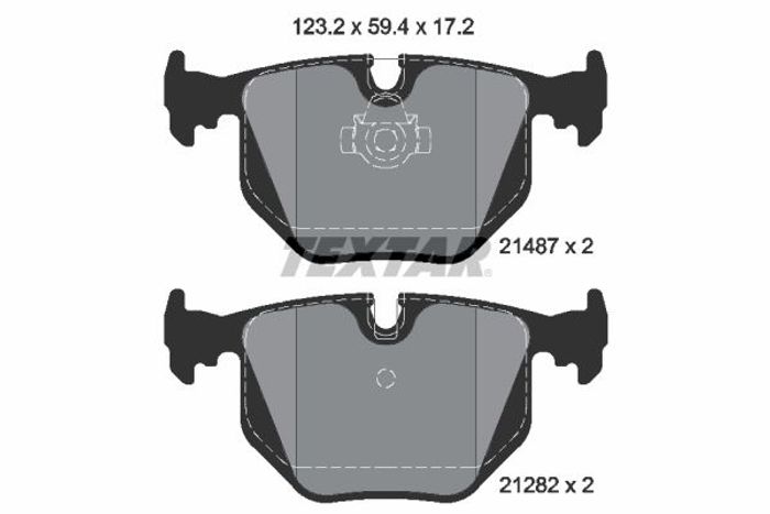 Bremsbelagsatz hinten , passt zu: BMW 3 (E46), 5 (E39), 7 (E38), X3 (E83), X5...