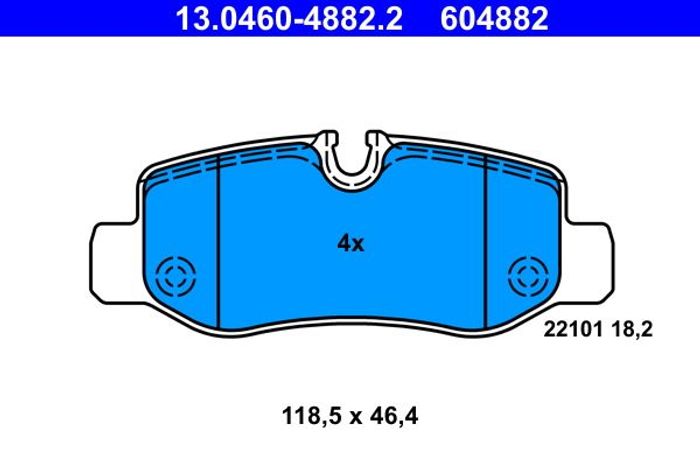 Bremsbelagsatz hinten , passt zu: MERCEDES EQV (W447), MARCO POLO CAMPER (W44...