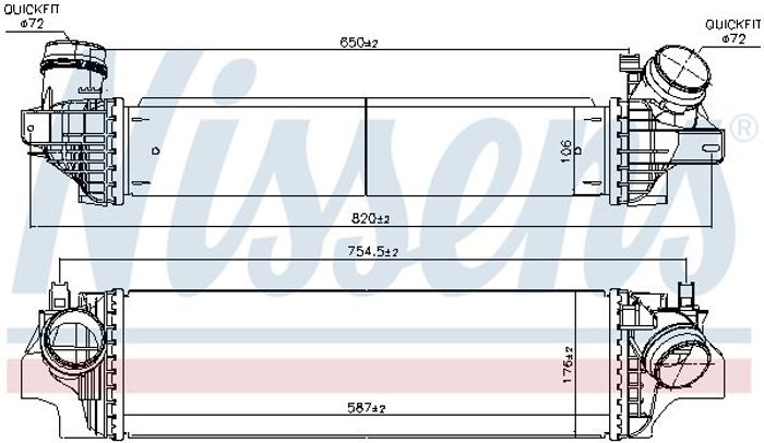 Ansaugluftkühler passt zu: BMW 2 (F45), X1 (F48); MINI (F56), (F57), CLUBMAN...