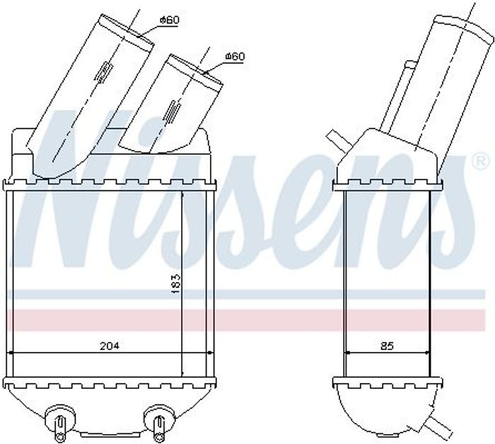 Ansaugluftkühler passt zu: RENAULT MEGANE I, MEGANE I CLASSIC, MEGANE I COACH...