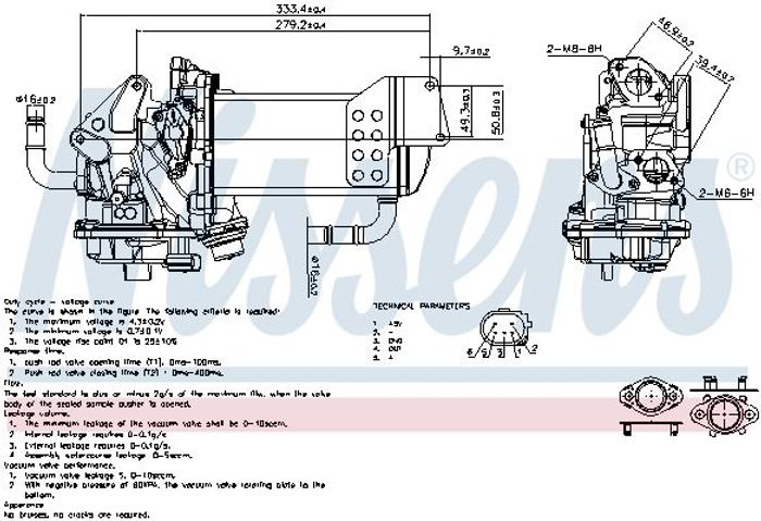 AGR Ventil (mit Heizkörper) passt zu: VW CALIFORNIA T5 CAMPER, MULTIVAN T5, M...